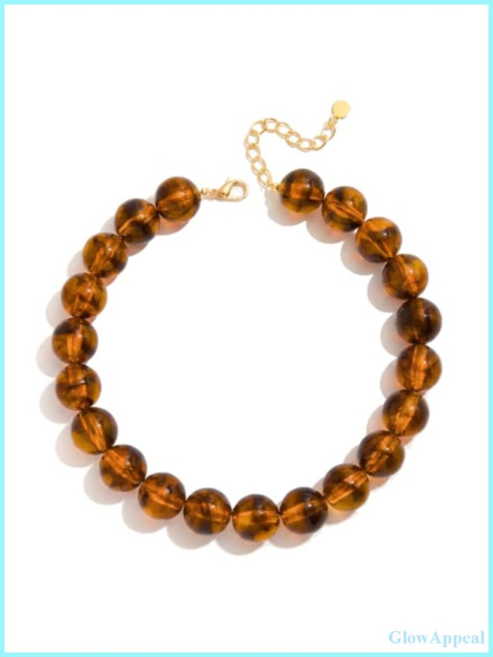 Chunky Beaded Statement Necklace Resin Collar Choker Adjustable